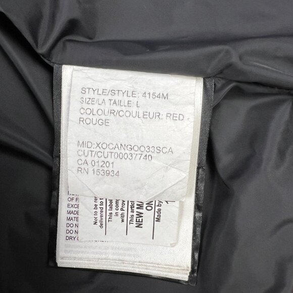 Canada Goose Red Freestyle Down Crew Vest Gilet Classic Label 4154M Size Large - Picture 7 of 16